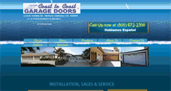 Desktop Screenshot of garagedoors-ventura.com