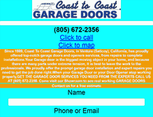 Tablet Screenshot of garagedoors-ventura.com